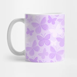 Purple Butterflies Pattern Mug